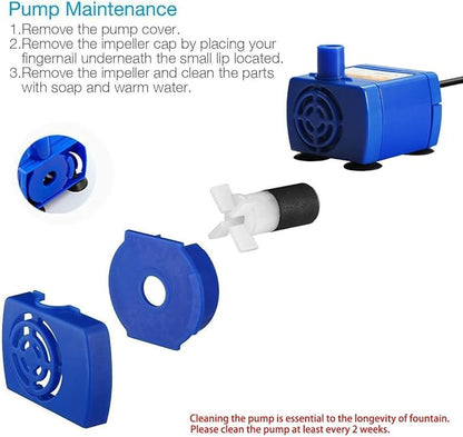 Pet Fountain Pump Replacement Cat Water Fountain Pump Replacement - Image 3
