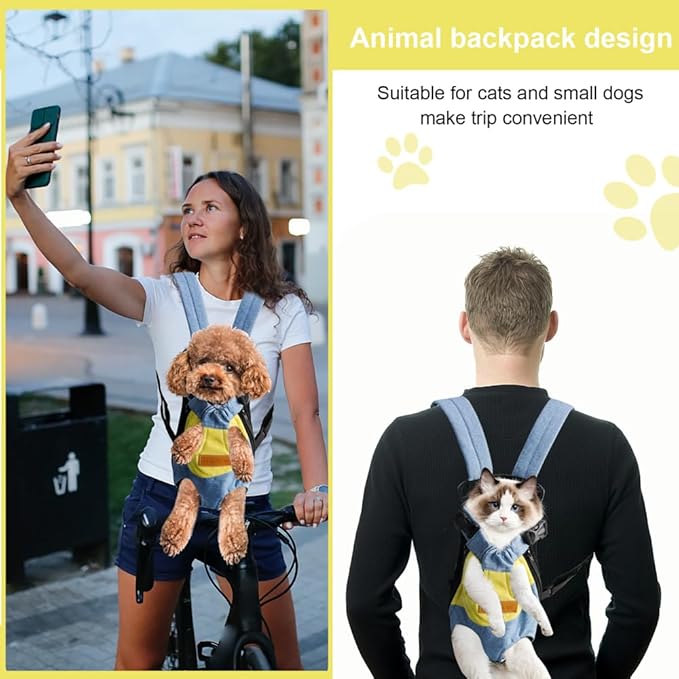 Pet Carrier Backpack, Adjustable Backpack Legs Out Easy-fit Chest Carrier - Image 6
