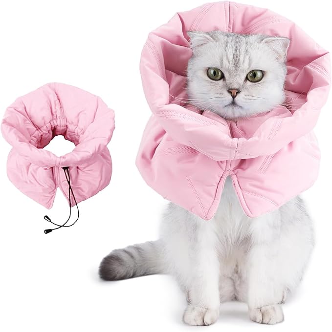 Cat Recovery Collar, Soft Adjustable Cat Cone Alternative, Lightweight by Ceenllim