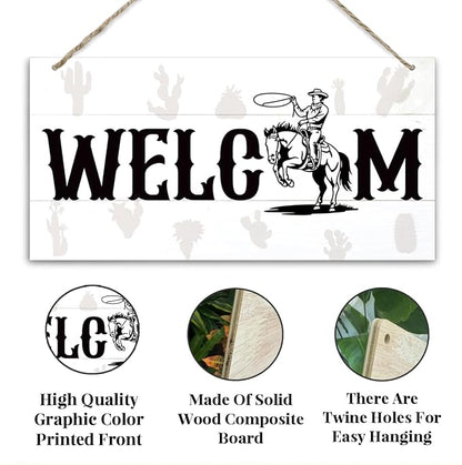 Welcome Sign for Front Door, Welcome Decor Wooden Hanging Sign for Wall Decor - Image 3