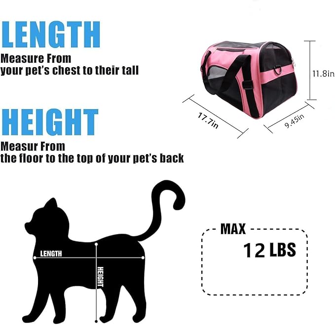 Cat Carrier, Soft-Sided Pet Travel Carrier - Image 3