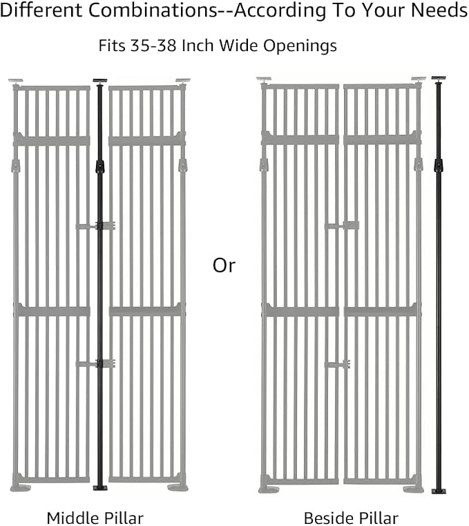 unipaws 86" High Extra Tall Cat Gate, Auto Closing and No Drilling Safety Gate - Image 6