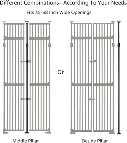 unipaws 86" High Extra Tall Cat Gate, Auto Closing and No Drilling Safety Gate - Image 6