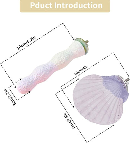 Parrot Perch Bird Perches for Cage Parrot Beak Grinding Stone Rough Surface - Image 7