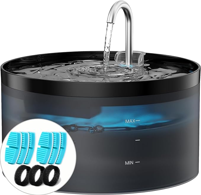 Cat Water Fountain: 108oz/3.2L Cat Fountain Super Silent Pet Water Fountain by BEMOONY