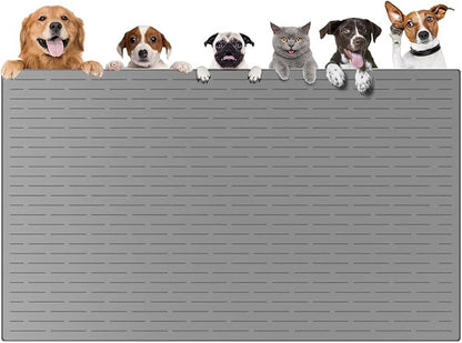 51.2"x25.6" Largest Dog Food Mat, XXXXL Silicone Dog and Cat Mat by Goldleaf