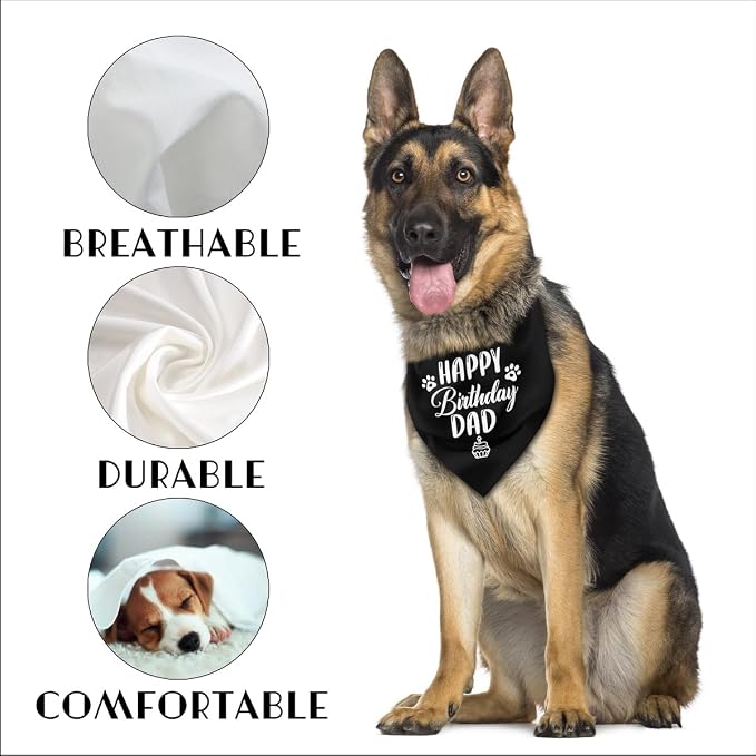 K31 Happy Birthday Dad Dog Bandana - Image 3