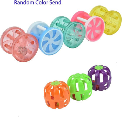 8pcs Bird Cat Ball Toys with Bell Colorful Parakeets Foot Talon Training Set - Image 3