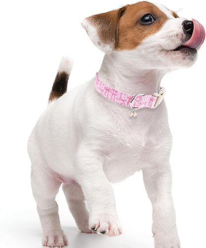 Faygarsle Cute Pink Bow Pattern Dog Collar - Image 6