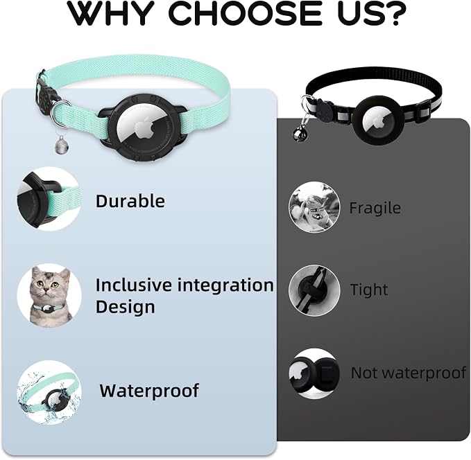 AirTag Cat Collars, Stretchy Collar - Image 3