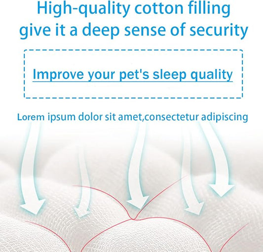 Original Calming Donut Dog and Cat Bed in Shag Fur, Dog Beds - Image 2