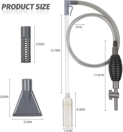 Aquarium Gravel Cleaner Siphon Vacuum, manually Operated Water Changer kit and - Image 2