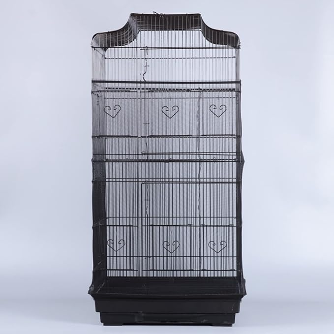 Bird Cage Seed Catcher, Large Airy Gauze Bird Cage Cover Guard, Adjustable - Image 6