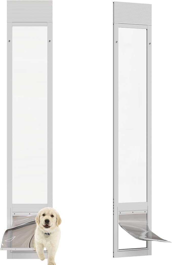 Doggie Door Insert for Sliding Glass Doors, Adjustable Height 76 1/8"-80 7/8" by barn