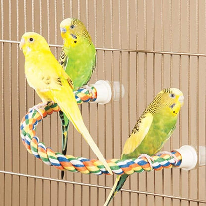 JW Pet Comfy Perch For Birds Flexible Multi-color Rope, Large - Image 4
