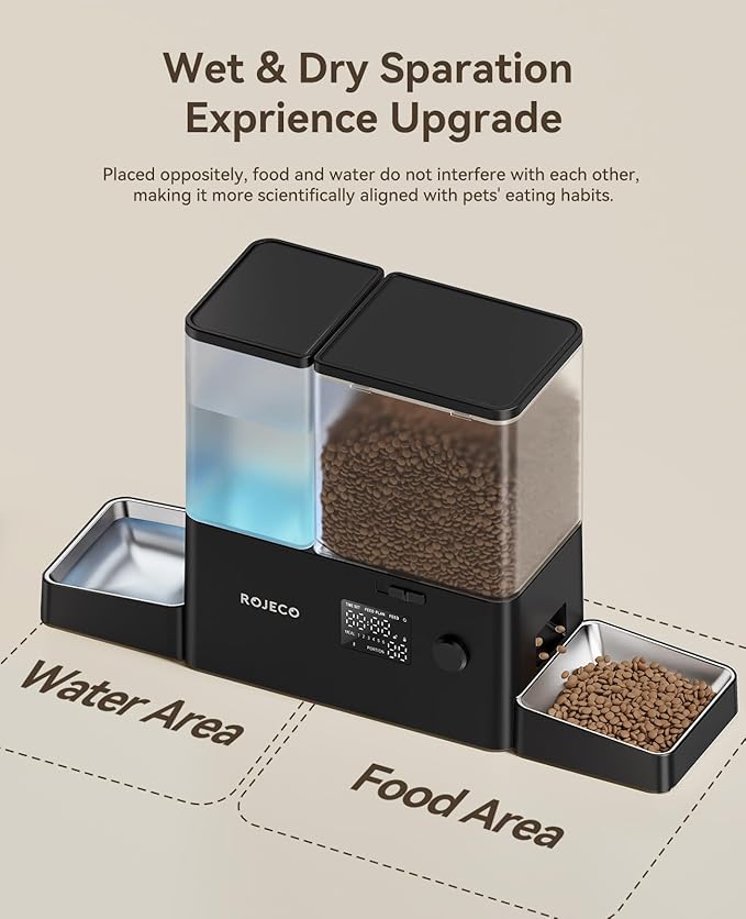 Rojeco 36Cups/8.5L Pet Automatic Cat Feeder and Gravity Water Dispenser - Image 3