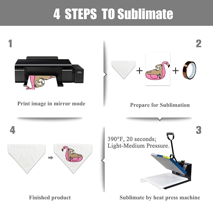 8 Packs Sublimation Blank Dog Bandana Over Collar, Pet Collar Slip-On Bandana - Image 6