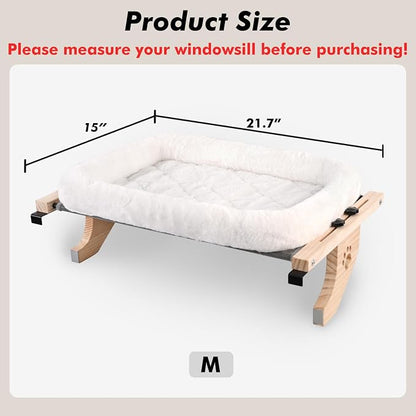 AMOSIJOY Cat Sill Window Perch Sturdy Hammock Window Seat - Image 3
