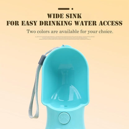 2-in-1 Dog Water Bottle with Food Container - 10oz Leak-Proof Travel Water - Image 6