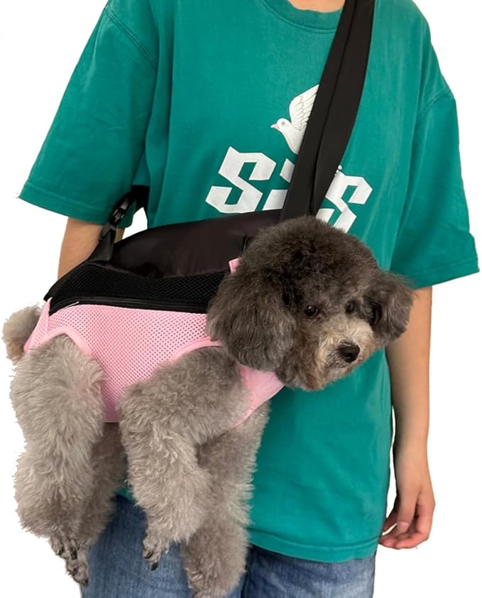 Pet Dog Carrier Backpack, Portable Breathable Mesh Chest Carrier, Polyester - Image 7
