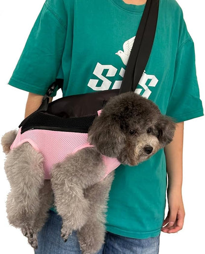Pet Dog Carrier Backpack, Portable Breathable Mesh Chest Carrier, Polyester - Image 7