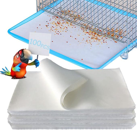 Firdnyohs 100PCS Bird Cage Liner Papers, Disposable Cage Paper Liners Precut by Firdnyohs