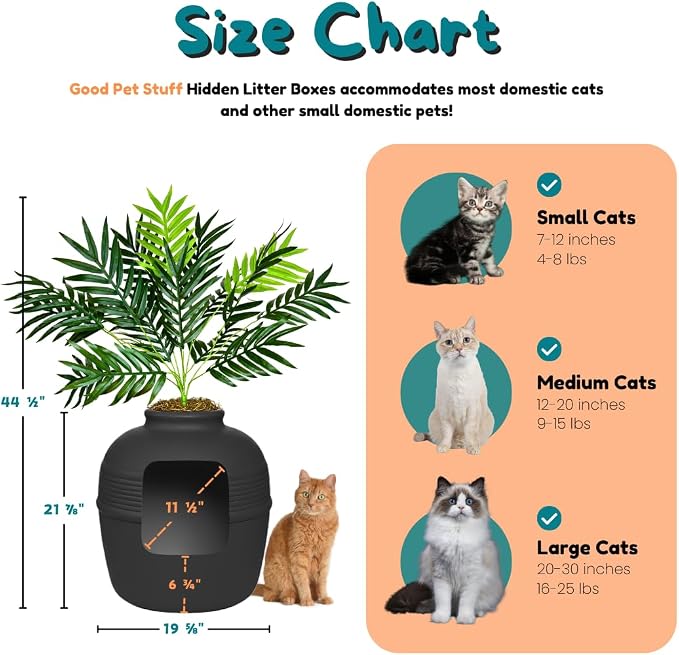Good Pet Stuff Hidden Litter Box Planter, Decorative Cat Litter Enclosure - Image 6