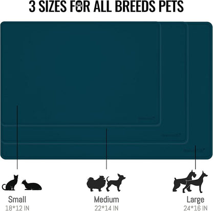 MateeyLife Dog & Cat Food Mat, Waterproof & Nonslip Silicone Feeding Mats - Image 6