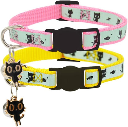 2 Pack Glow in The Dark Cat Collar by Barleygoo