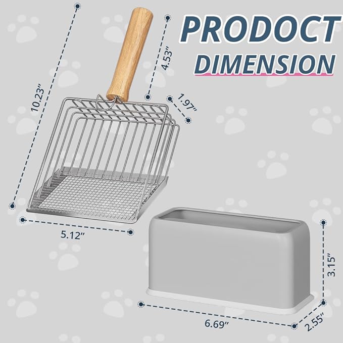 Cat Litter Scoo Easy Use Metal Litter Scoop - Image 4
