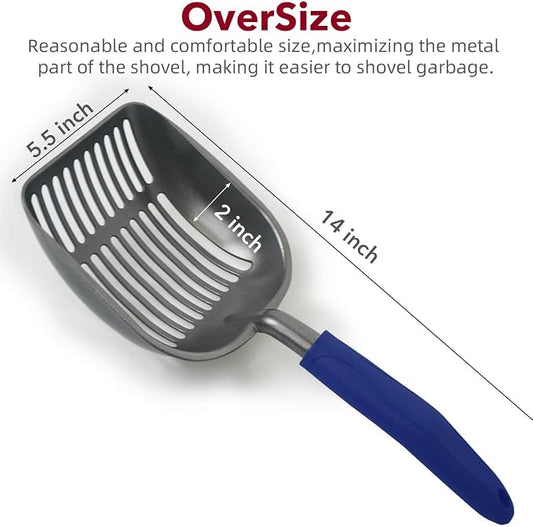 Cat Litter Scoop, Kitty Metal Scooper, Aluminum Alloy Sifter, Kitten Pooper - Image 2