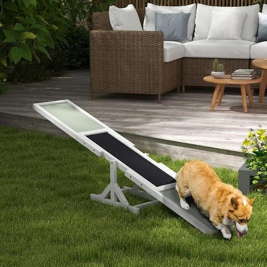 71" Dog Agility Seesaw Outdoor for Training and Exercise, Wooden Platform Dog by Unknown
