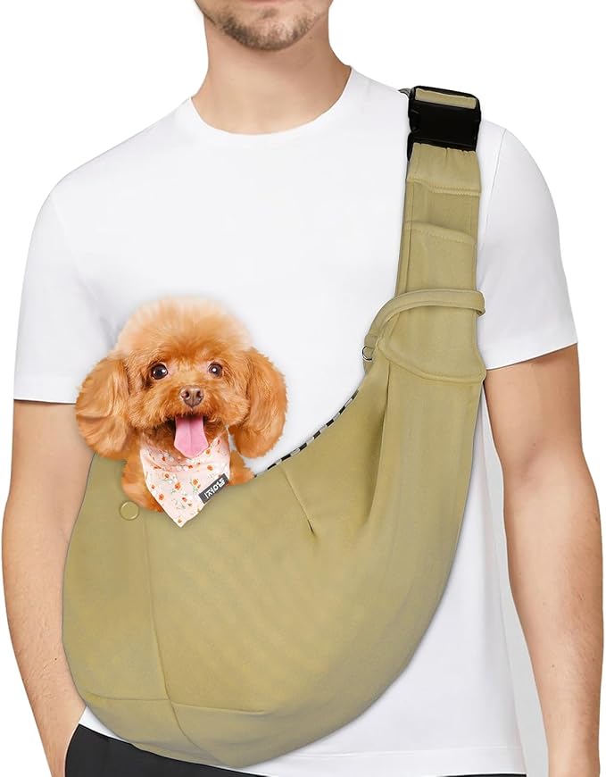 PETLOFT Reversible Dog Cat Sling Carrier, Small Dog Carrier, Adjustable Dog by PetLoft