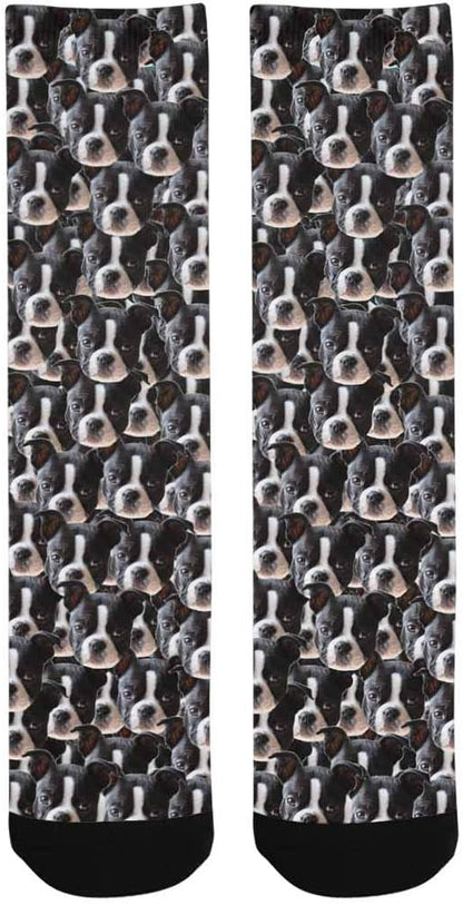 Custom Face Socks, Personalized Dog Lover Pet Photo Picture on Socks Unisex - Image 3