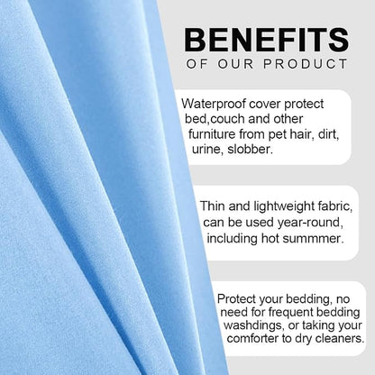 DUJUIKE Waterproof Bed Cover for Dog and Cats, Pet Hair Resistant Bed Sheet - Image 7