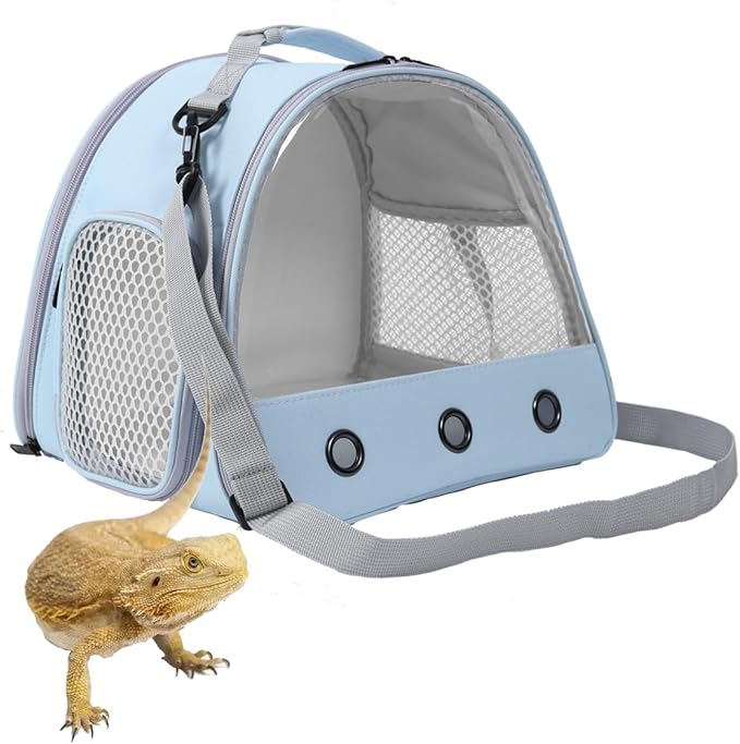Bearded Dragon Travel Carrier, Lizards Cage, Small Animal Bag by WEVONIGU