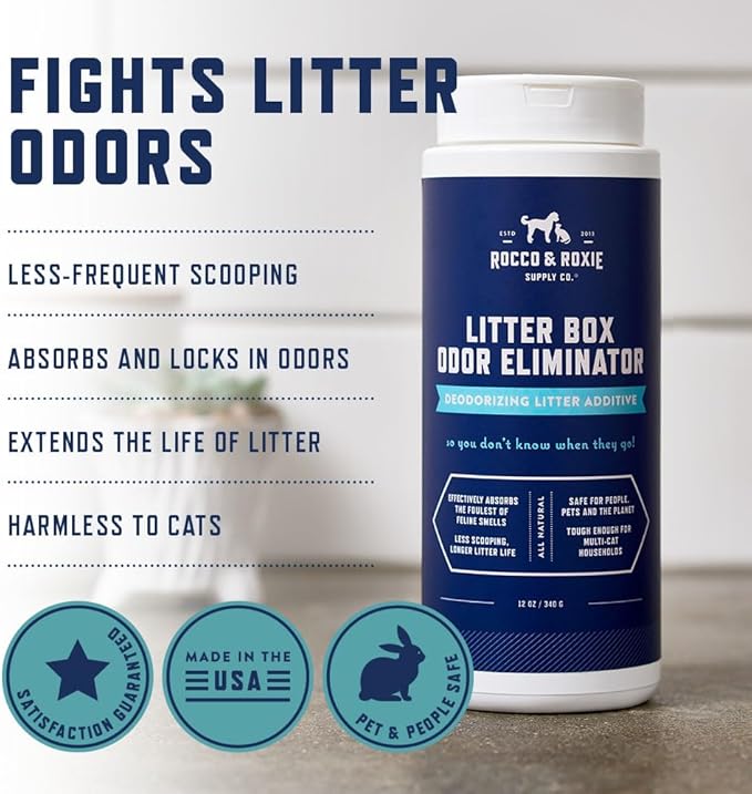 Rocco & Roxie Litter Box Odor Eliminator, Best Natural Urine Deodorizer - Image 2