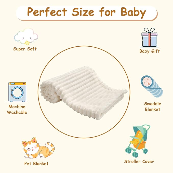 Soft Fleece Baby Blanket Ultra Cozy Baby Blankets - Image 7