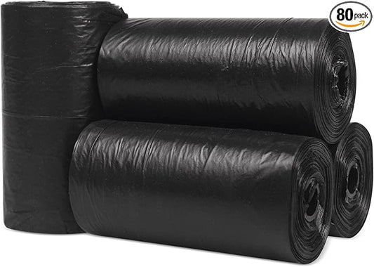 80 Count Cat Litter Waste Bags for Scooping, 5 Liters by WAONIQ