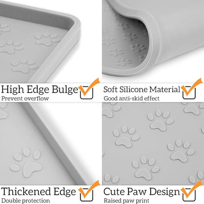 Ptlom Dog Food Mat Anti-Slip Pet Bowl Mats - Image 7