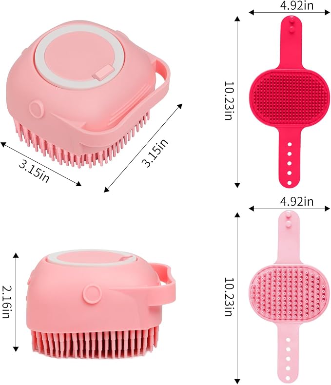 Comotech 6PCS Dog Bath Brush & Dog Toothbrush | Adjustable Handle Shampoo Brush - Image 6