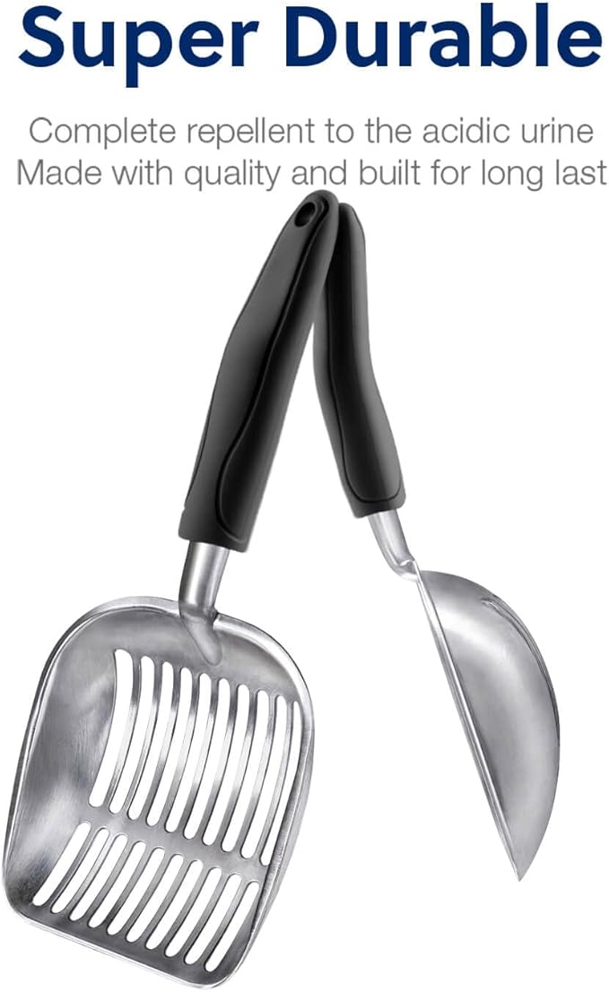 WePet Cat Litter Scoop, Aluminum Alloy Sifter, Kitty Metal Scooper, Deep Shovel - Image 5