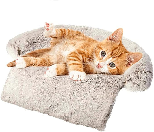 Calming Dogs/Cats Bed Mats, Dog Pad Washable Removable Couch Cover, Plush Long by Tinaco