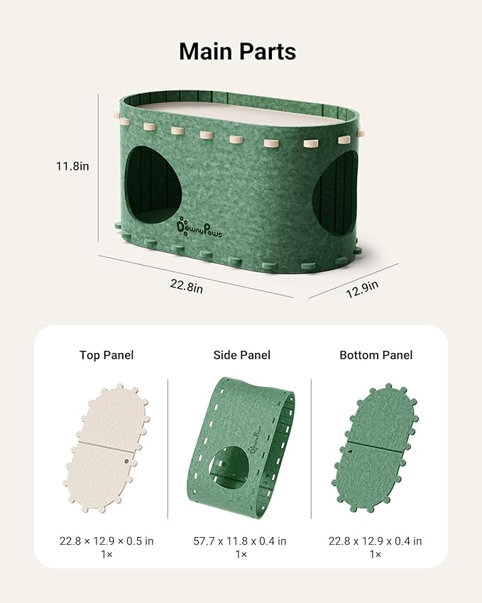 DownyPaws Cat House for Indoor Cats, Cat Bed Cave for Multiple & Large Cats Up - Image 9