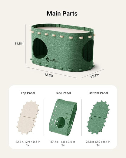 DownyPaws Cat House for Indoor Cats, Cat Bed Cave for Multiple & Large Cats Up - Image 9