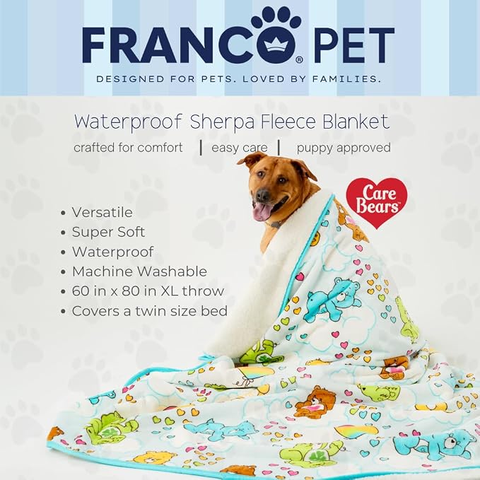 Franco Pet Care Bears XL Oversized Super Soft Cozy Waterproof Sherpa-Backed - Image 2