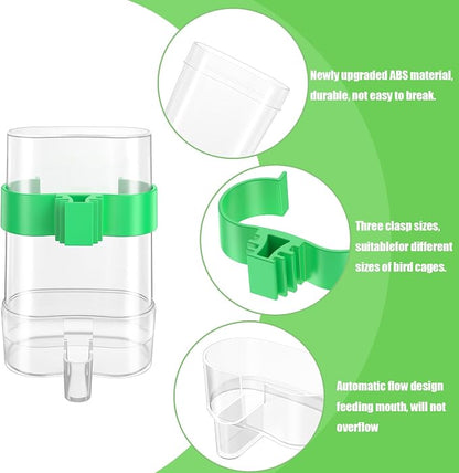 CLPOAWC Bird Water Dispenser, Bird Cage Feeder, Parakeet Cage Accessories - Image 4