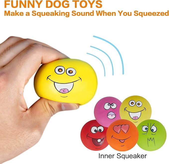 Squeaky Dog Toy Chewing Dog Toys Durable Teething Latex Rubber Soft Interactive - Image 4