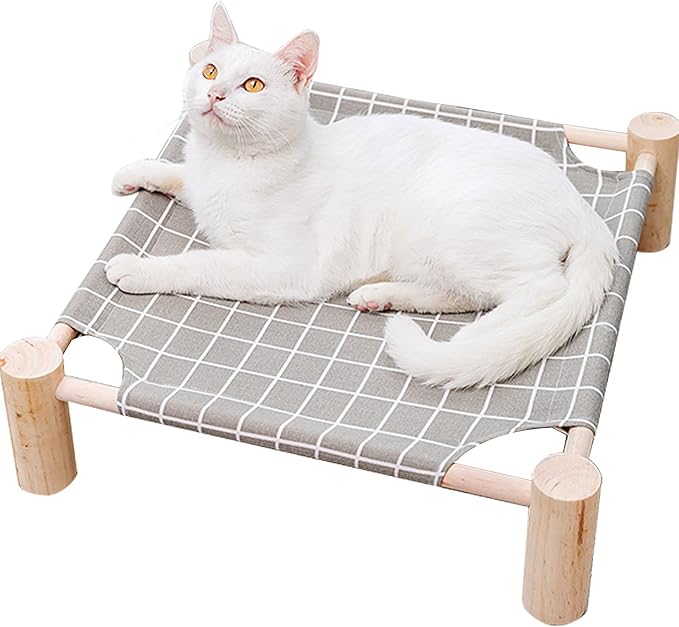 Pozico Elevated Cat Bed for Small Dogs & Cats – Raised Pet Hammock Bed by Pozico