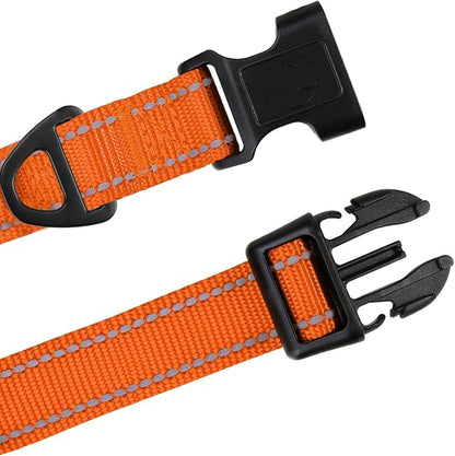 TagME Reflective Nylon Dog Collars, Adjustable Classic Pet Collar - Image 3